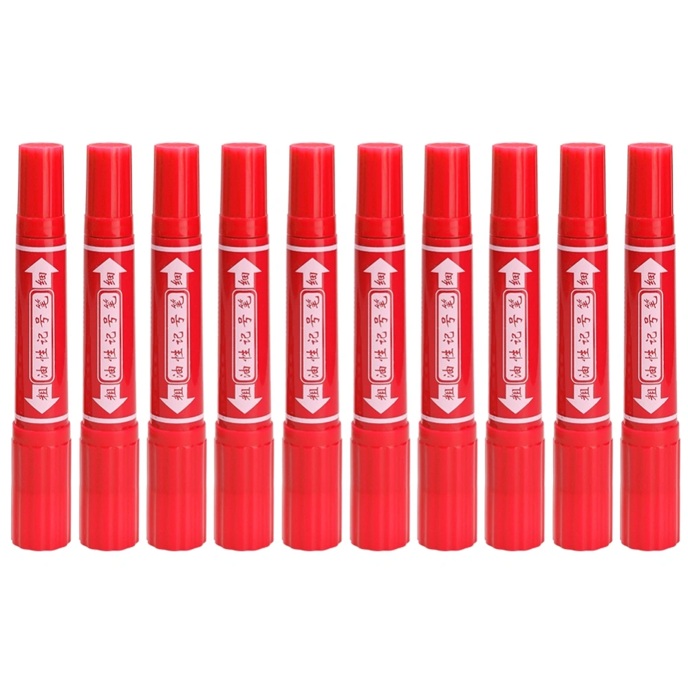 Marker Pen Oily Thick Big Double Head Signature Marker Pens Highlighter Painting Tools (Red)