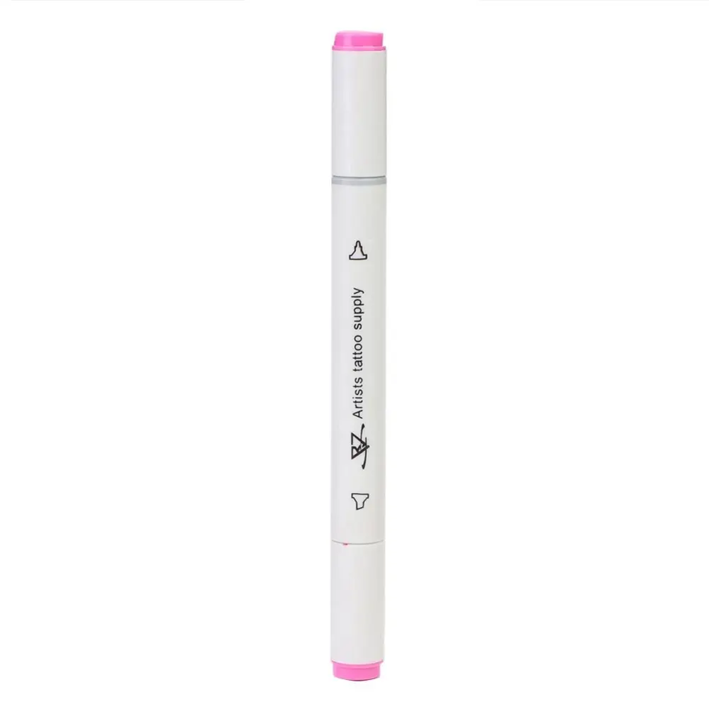 Double End Tattoo Positioning Skin Marker Marking Pen Tattoo Tool (Pink)