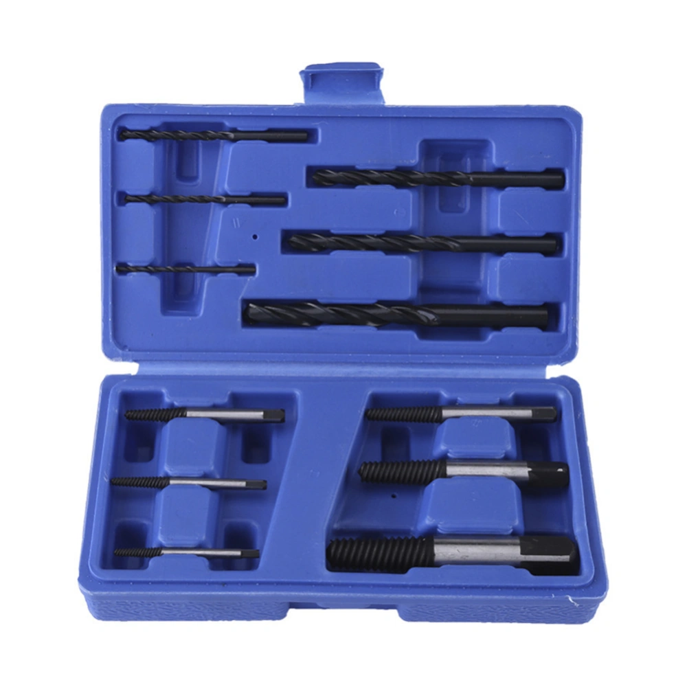 12Pcs Easy Out Rigid Screw Extractor Drill Bits Guide Set Broken Bolts Removing Fastener Tools