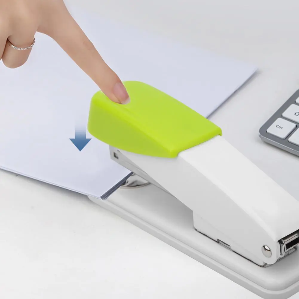 20 Sheets Stapler Metal Book Paper Stapling Machine Office Supplies for 26/6 24/6 Nails (Green)