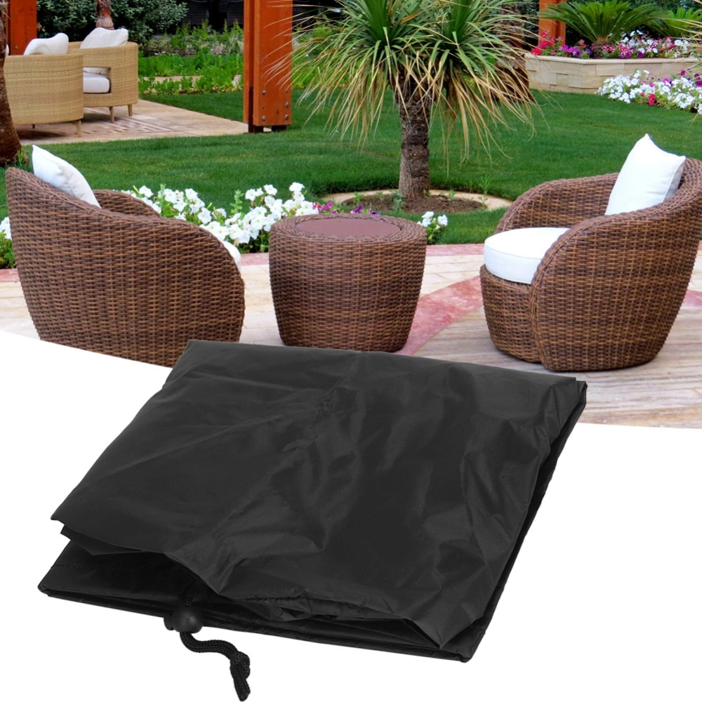 Outdoor Garden Patio Waterproof Dust-proof Oxford Cloth Furniture Table Cover Protection(Black)