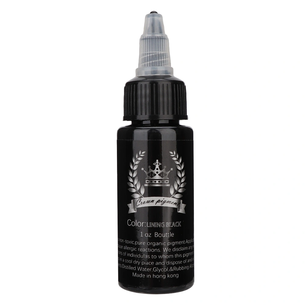 Plant Extract Semi-Permanent Tattoo Pigment Ink Long Lasting Tattoo Accessory Tool (Black)