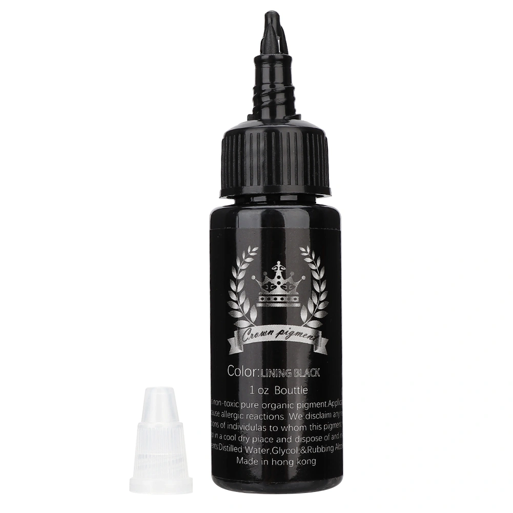 Plant Extract Semi-Permanent Tattoo Pigment Ink Long Lasting Tattoo Accessory Tool (Black)