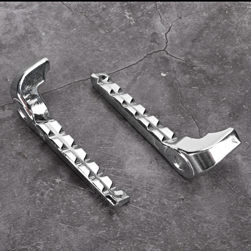 Pair of Aluminum Silver Motorcycle Rear Footrests Footpegs Fits for Kawasaki Modification Part