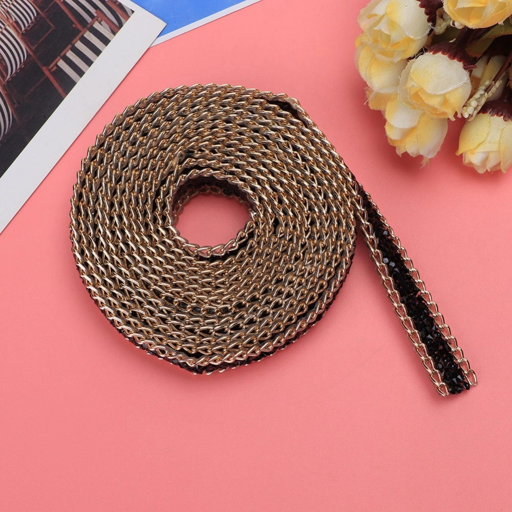 1.5cm Rhinestones Chain Trim 5 Yards Hand-Made Clothes Applique Decoration Accessories(Type A)