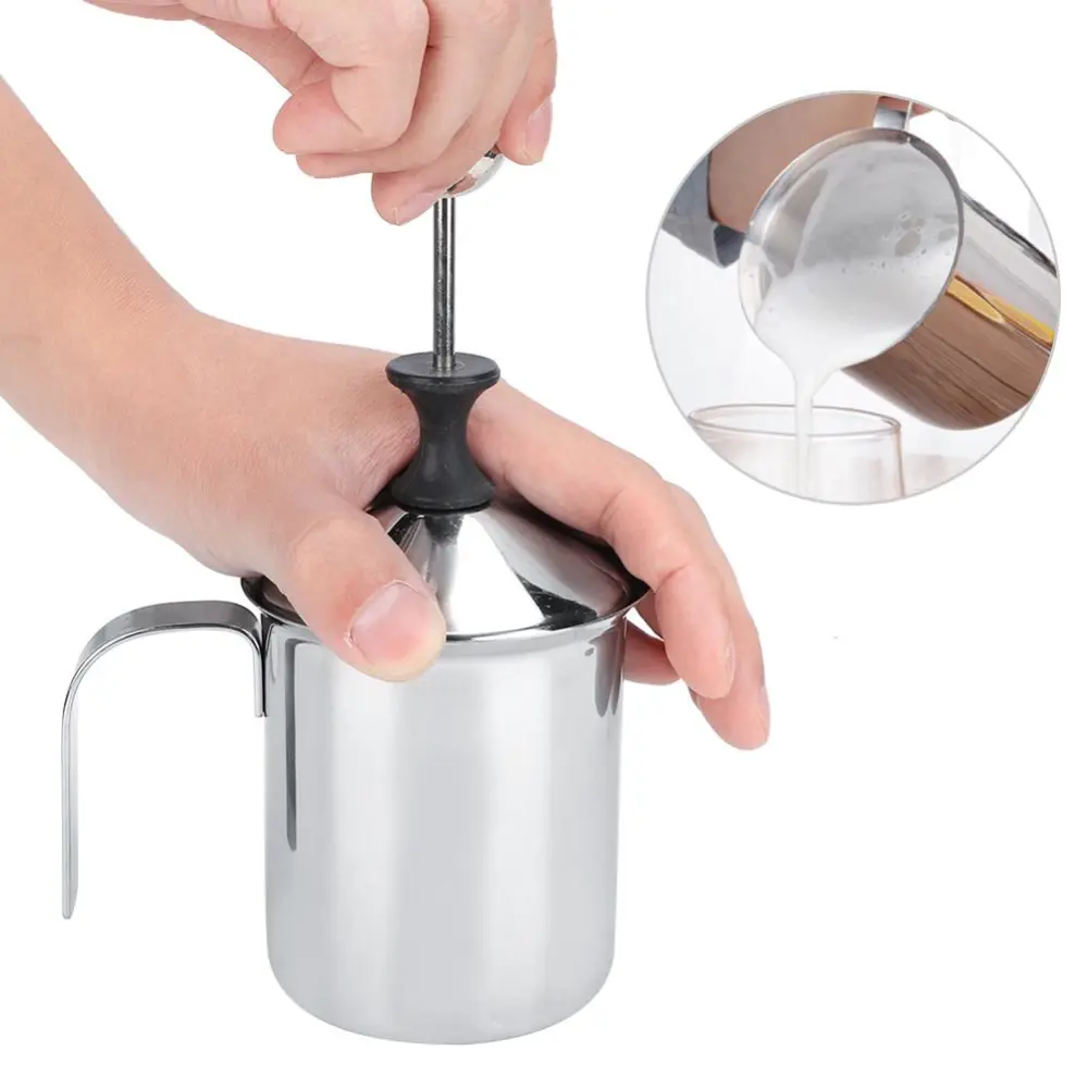 400ml Stainless Steel Double Mesh Milk Creamer Frother Coffee Foam Latte