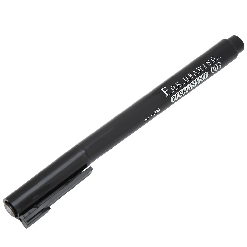 Black Oily Ink Micron Liner Fine Tip Marker Pens for Drawing Sketching Comic (0.03mm)