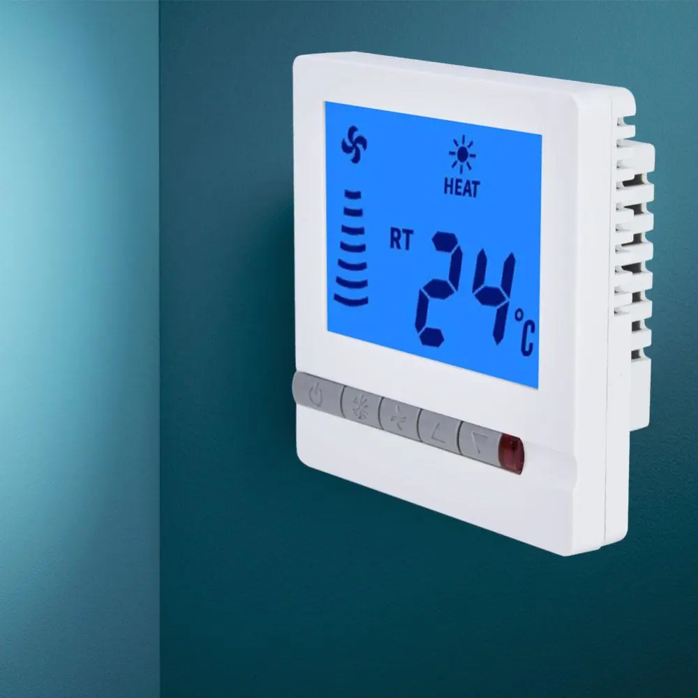 LCD Thermostat Fan Coil Controller Room Digital Thermostat Floor Temperature Control Instrument