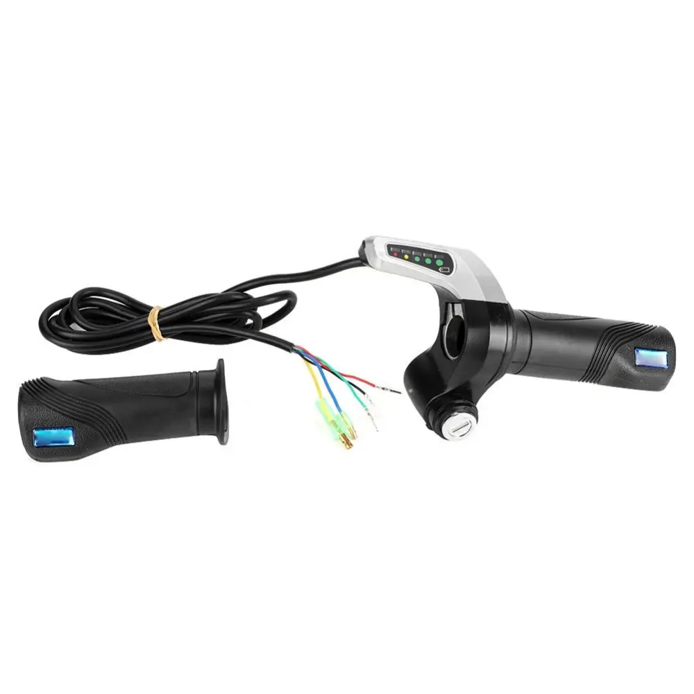 36V 1000W Electric Bike Brushed Speed Box Controller Throttle Grip Kit for 7/8in Handle Bar