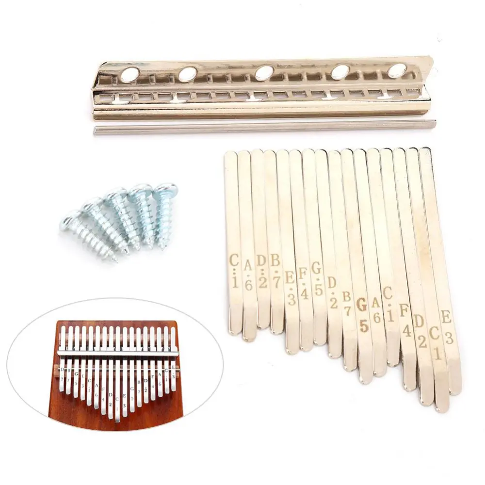 XA58 Kalimba Musical Key 17 Tones Metal Replacement Thumb Piano Finger Percussion Key