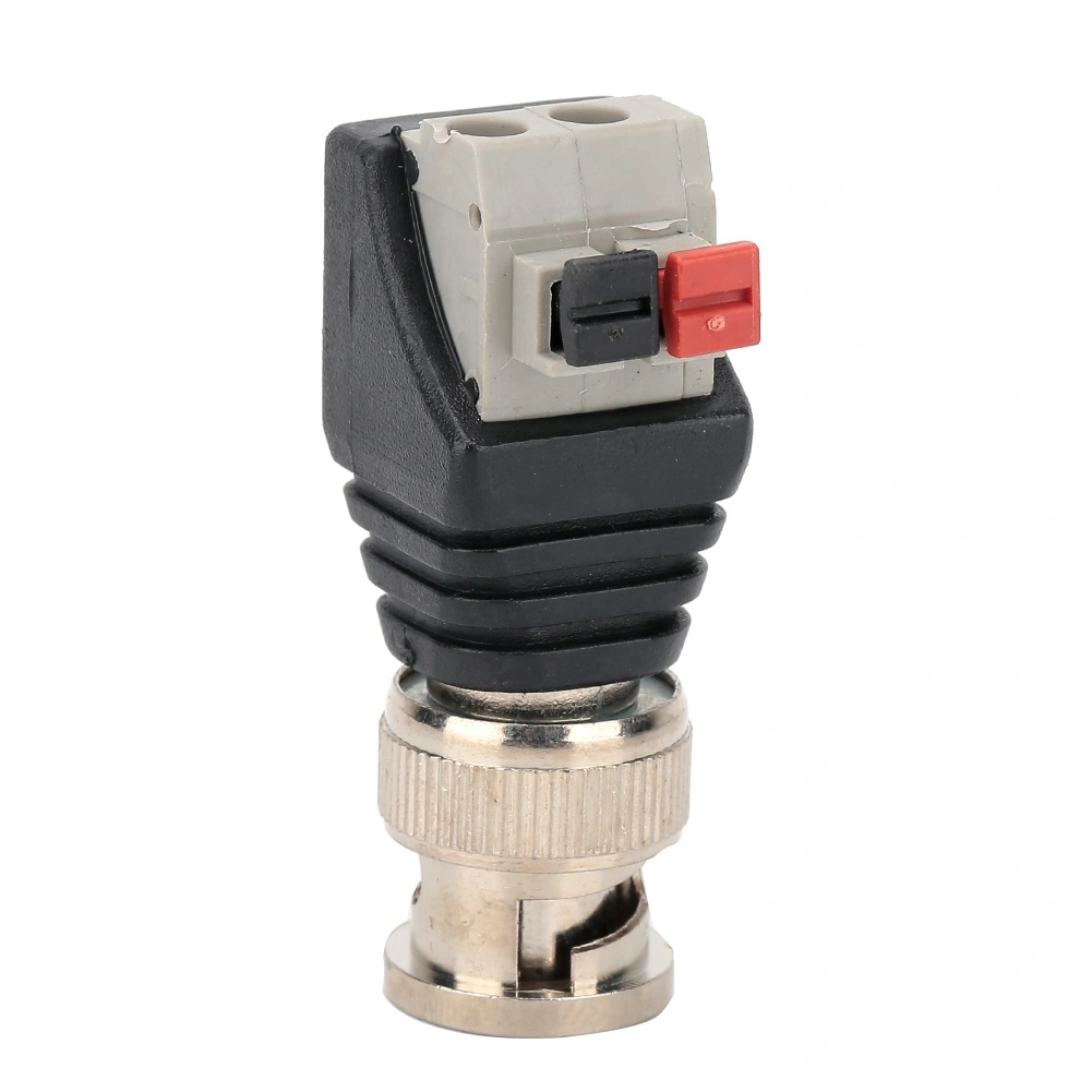 5pcs BNC Male Connector Plug Welding Free Adapter Push Type for CCTV System Accessories