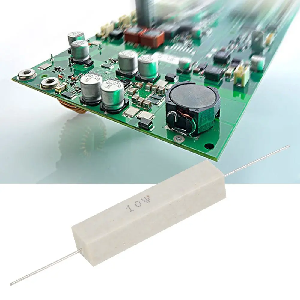 10Pcs Cement Resistor Power Resistance Stable Performance High Accuracy ±5% 10W(8R)