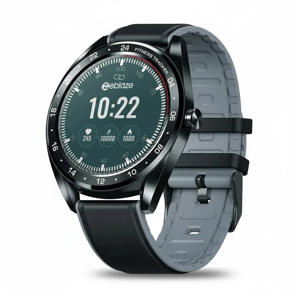 Zeblaze NEO Bluetooth Waterproof Heart Rate Monitor Round Screen Smartwatch (Black)