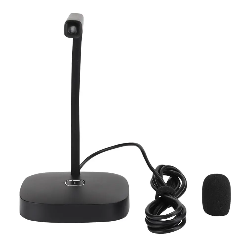 G22 USB Computer Microphone Omnidirectional Simple Desktop Microphone for Windows XP/ 7 / 8 / 10 / Mac OS(Black )