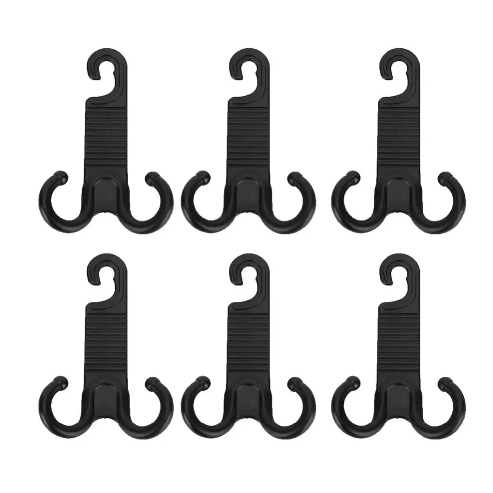 6pcs Car Interior Seat Back Hook Hanger Multi-Purpose Vehicle Headrest Rear Rack Bag Holder