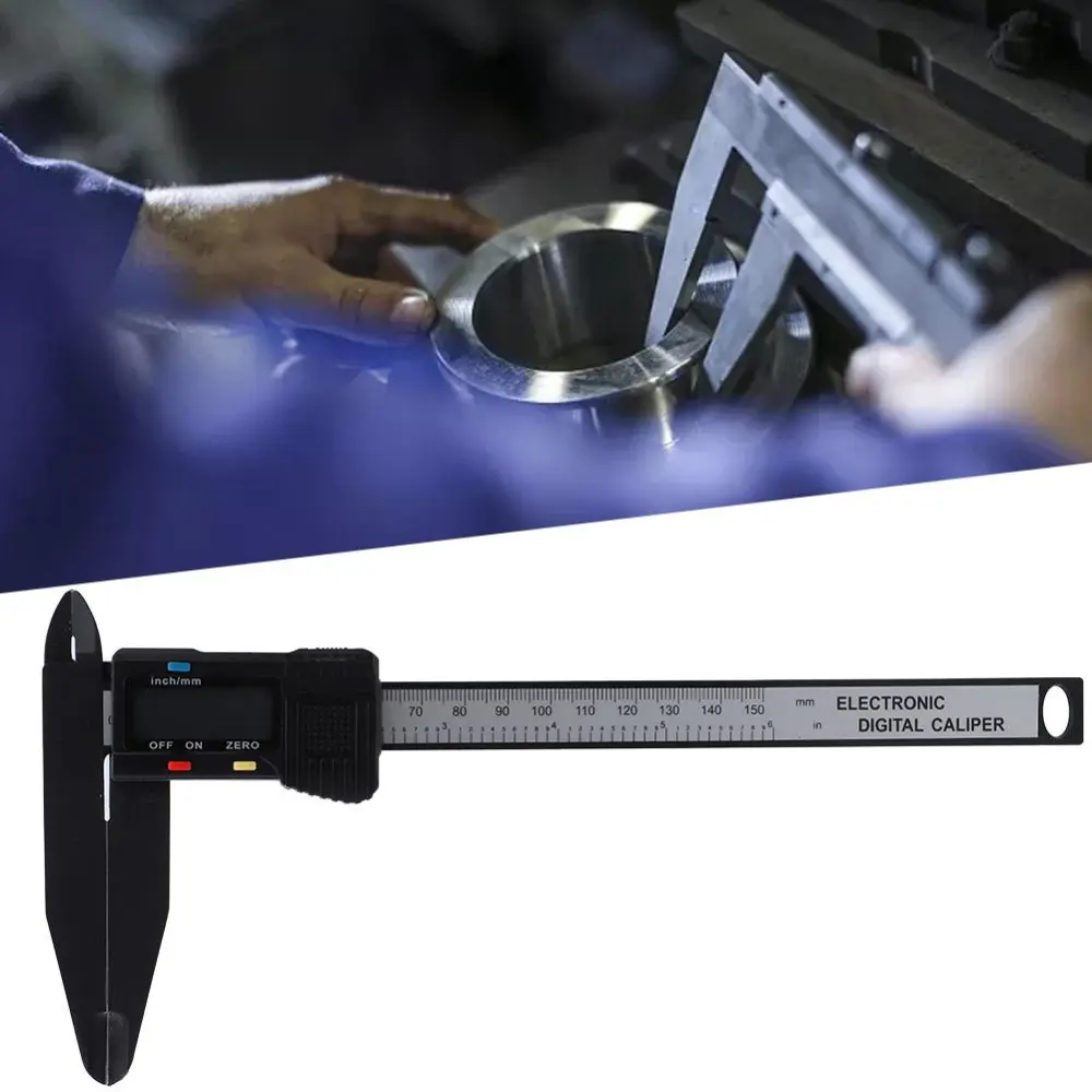 150mm/300mm Digital Electronic Caliper Carbon Ruler with Long Jaw Measuring Tool (150mm Electronic Caliper )