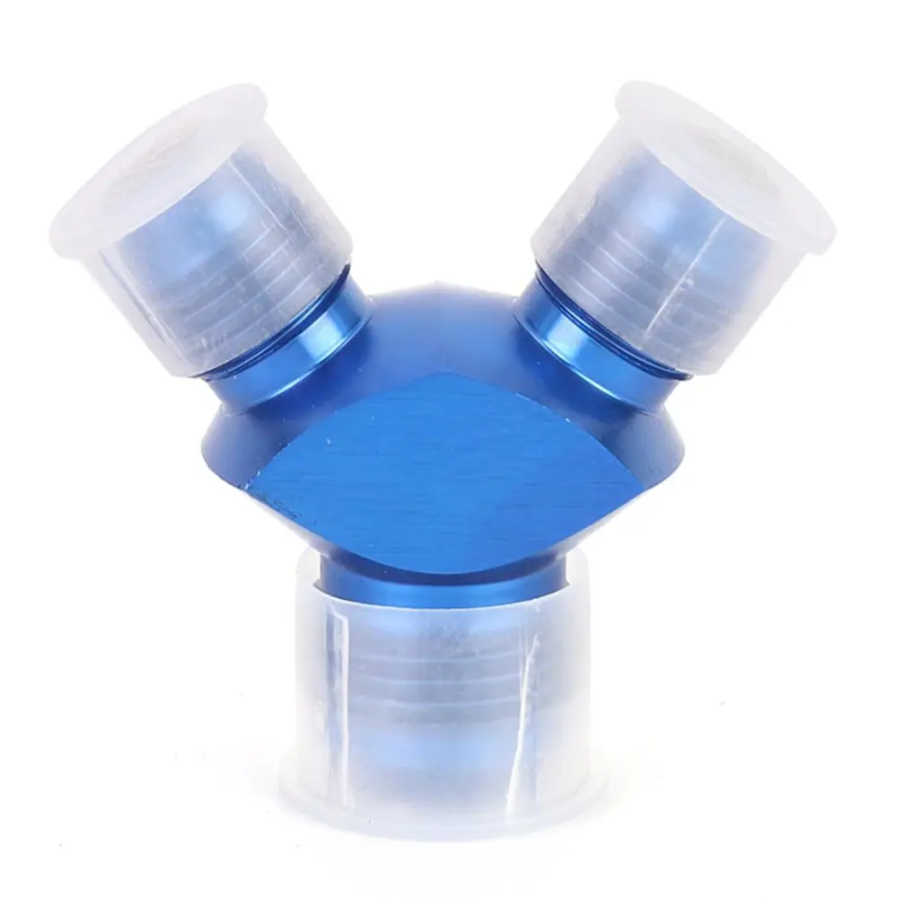 Y-Block Male Flare Fitting Adapter 2X AN6 a Male to AN6 6-AN Male Blue