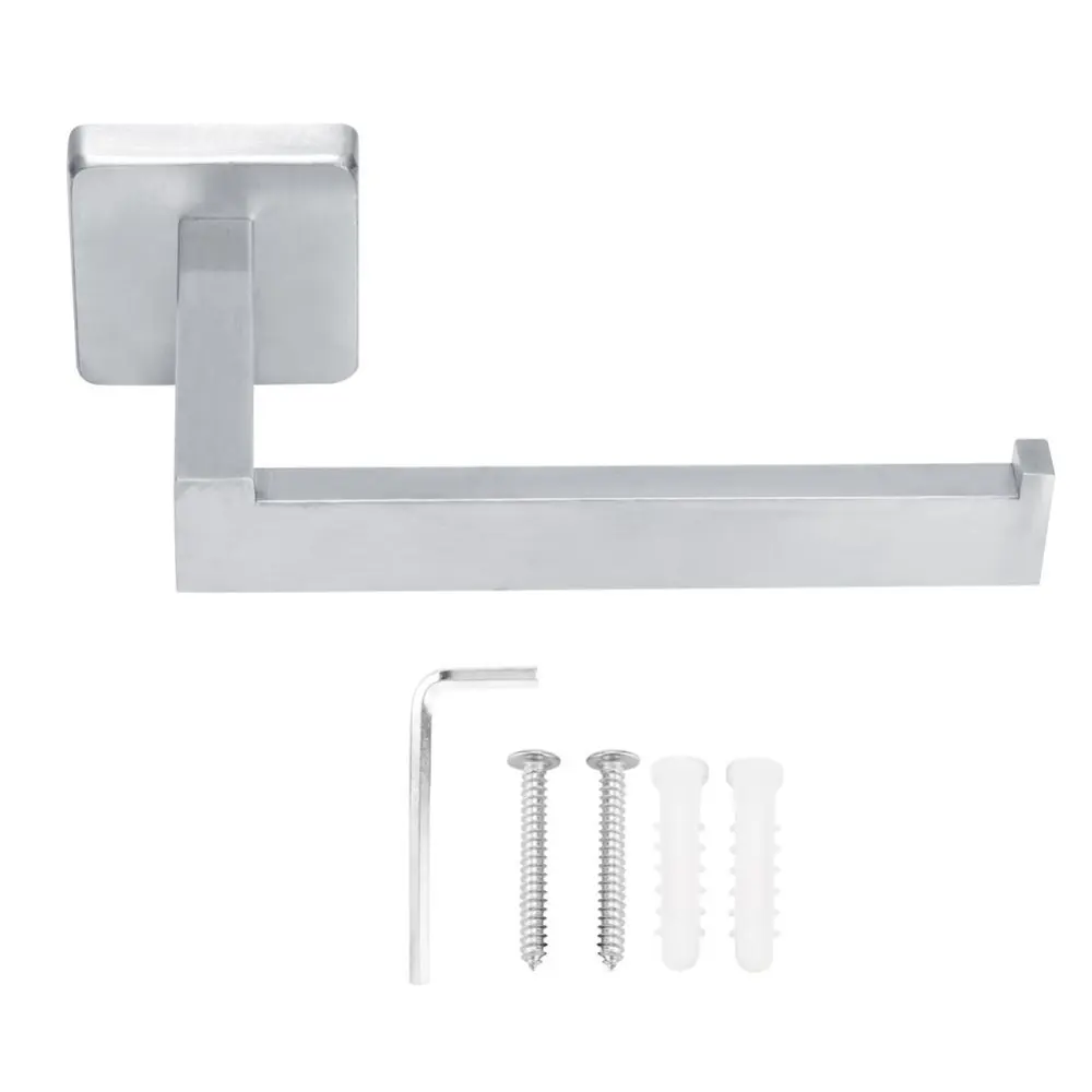 Stainless Steel Wall Mounted Rack Toilet Roll Paper Holder Bathroom Tissue Shelf