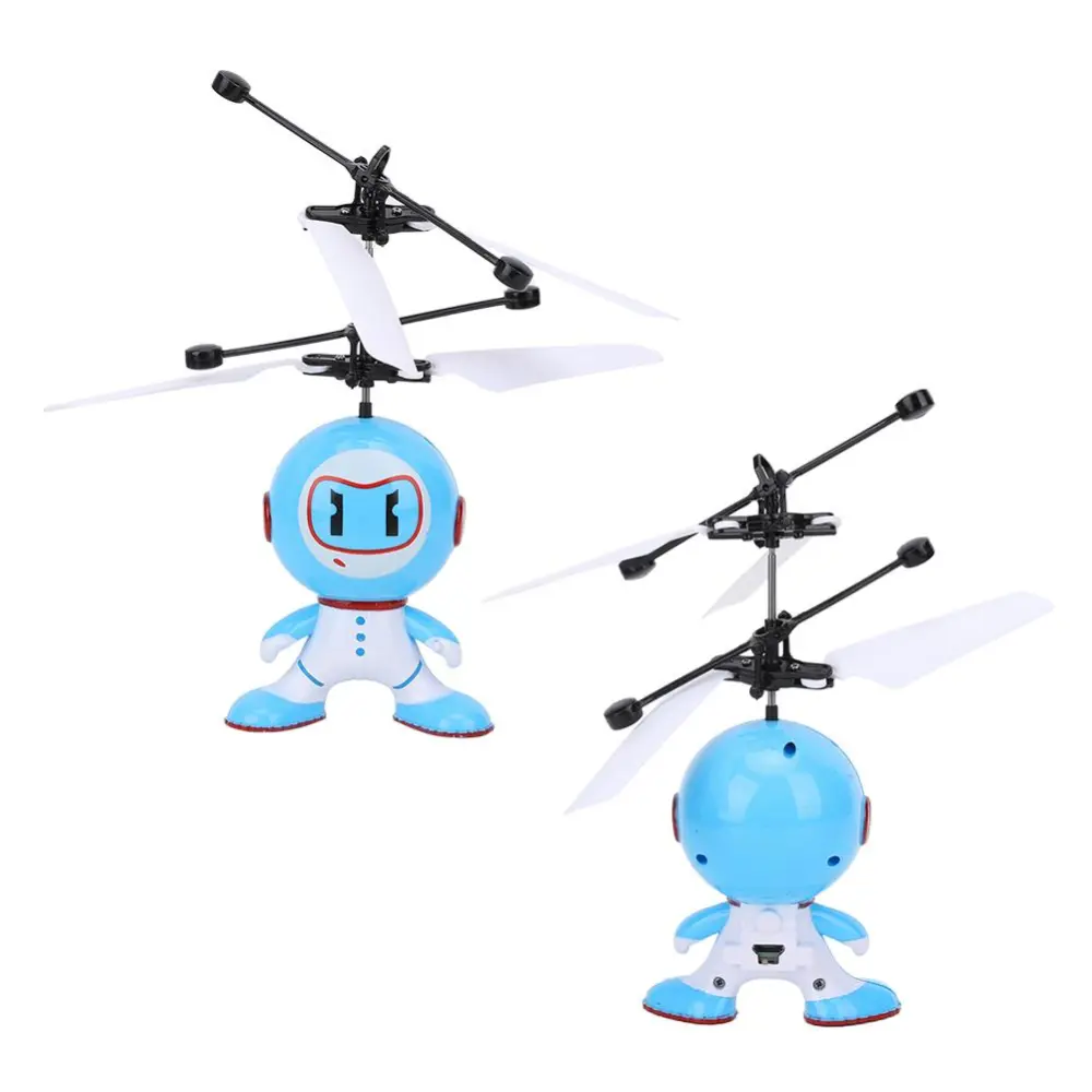 Infrared Palm Sensing Flying Induction Robot Aircraft Suspension Children Toy with Light