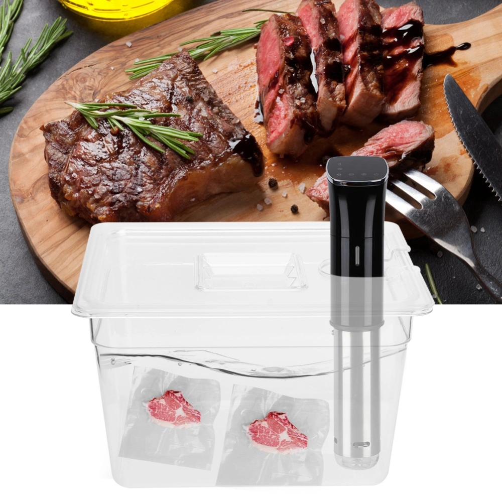 11L Collapsible Hinged Sous Vide Container with Lid for Sous Vide Circulator Culinary Precision Cooker