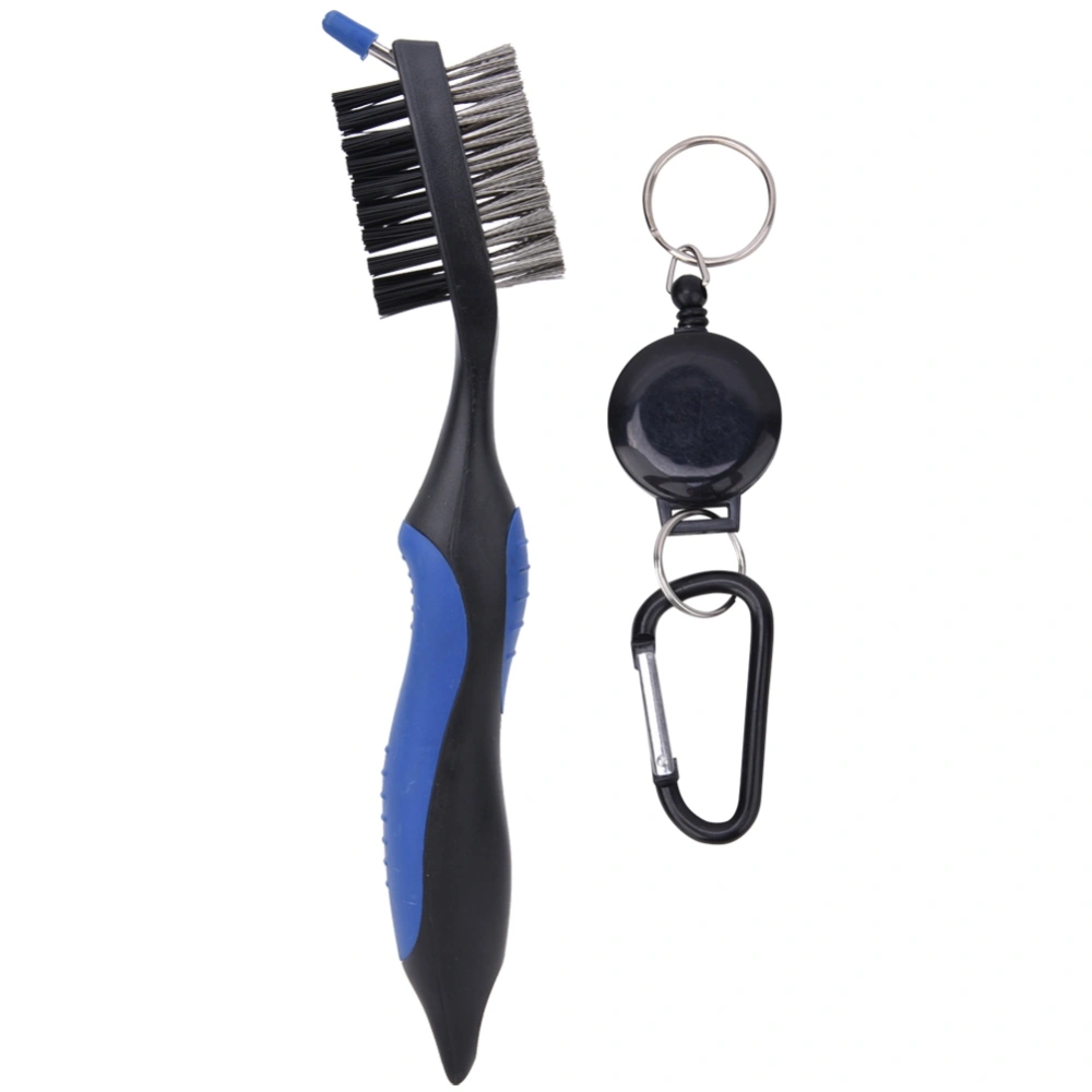 Blue Multi-Functional Durable Double Side Golf Club Groove Cleaner Cleaning Brush Tool Accessory