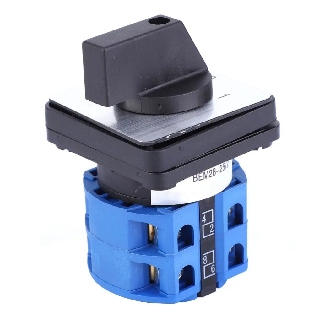 BERM BEM28-25/2 C04 Universal Changeover Switch 690V 25A 2 Position Selector Rotary Cam Switch