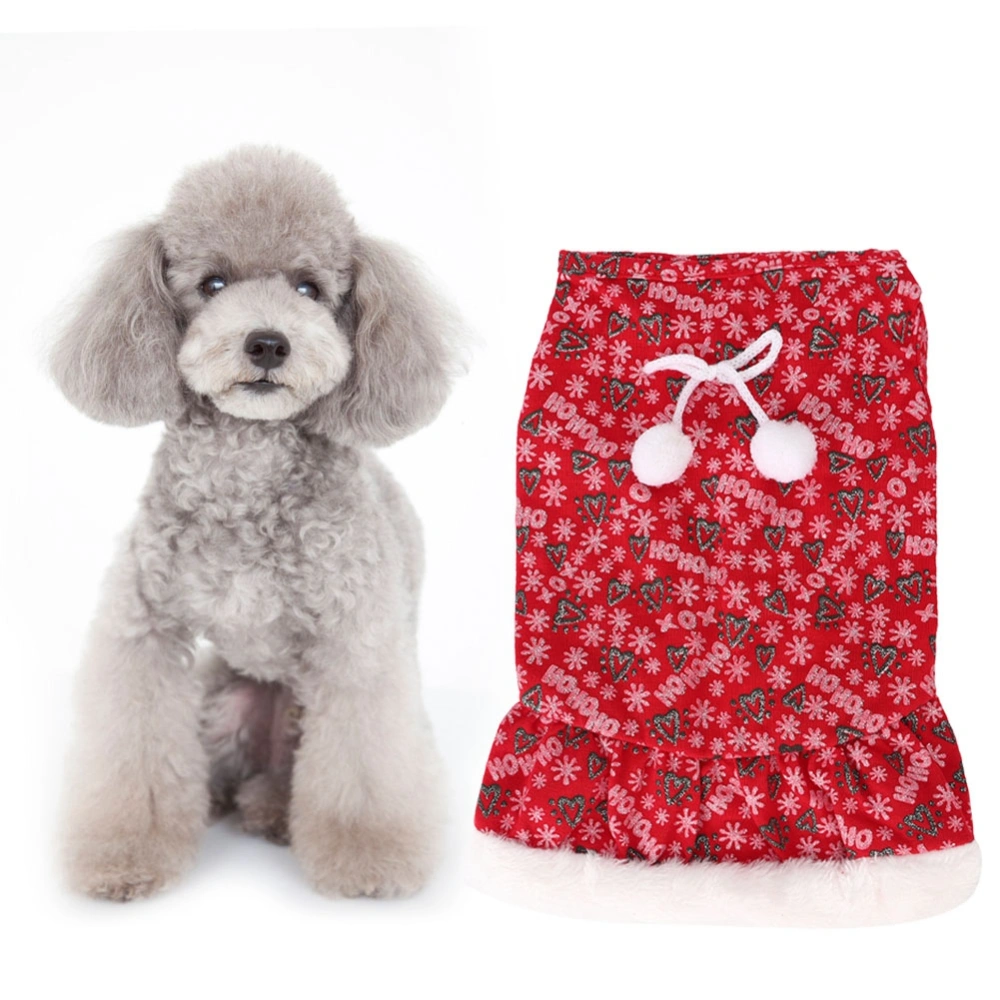 Winter Xmas Cute Red Dog Clothes Skirt for Small Dogs Puppy Jacket Clothing Outfit Clothing( )