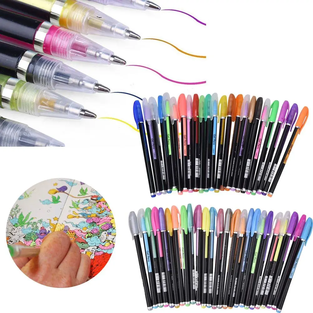 48 Colors Drawing Pen Plastic Bright Painting Tool Student Stationery School Art Supplies