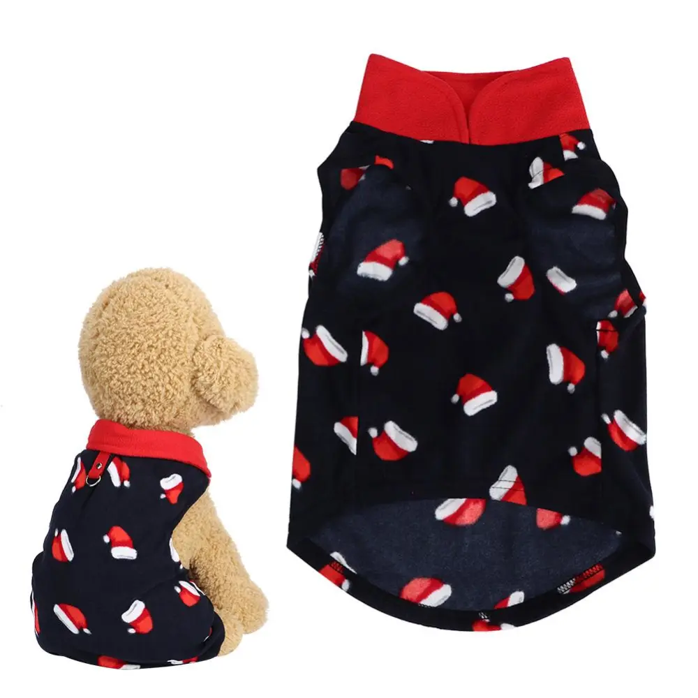 Winter Soft Warm Xmas Cute Dog Clothes Dress for Small Pet Dogs Puppy Jacket Clothing Outfit(S )