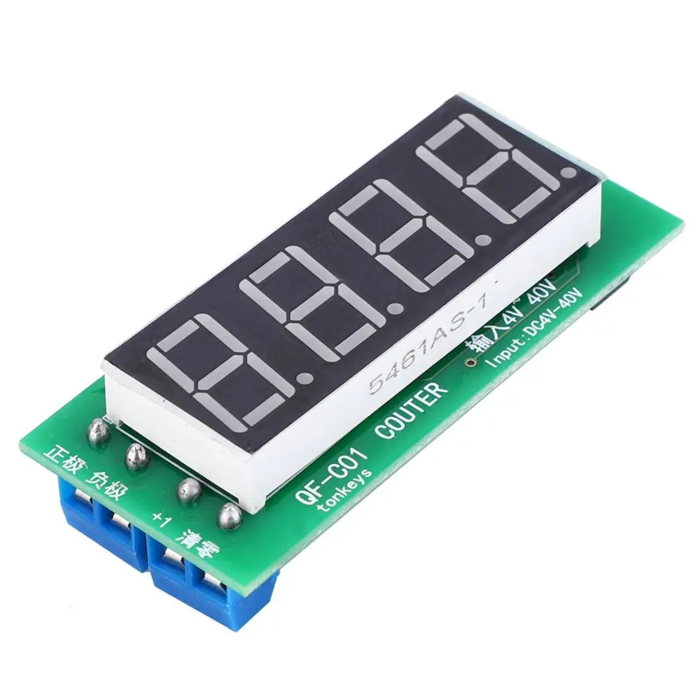 Counter Module High Quality 4-Digit Digital Display with Memory Function QF-C04 DC4-40V