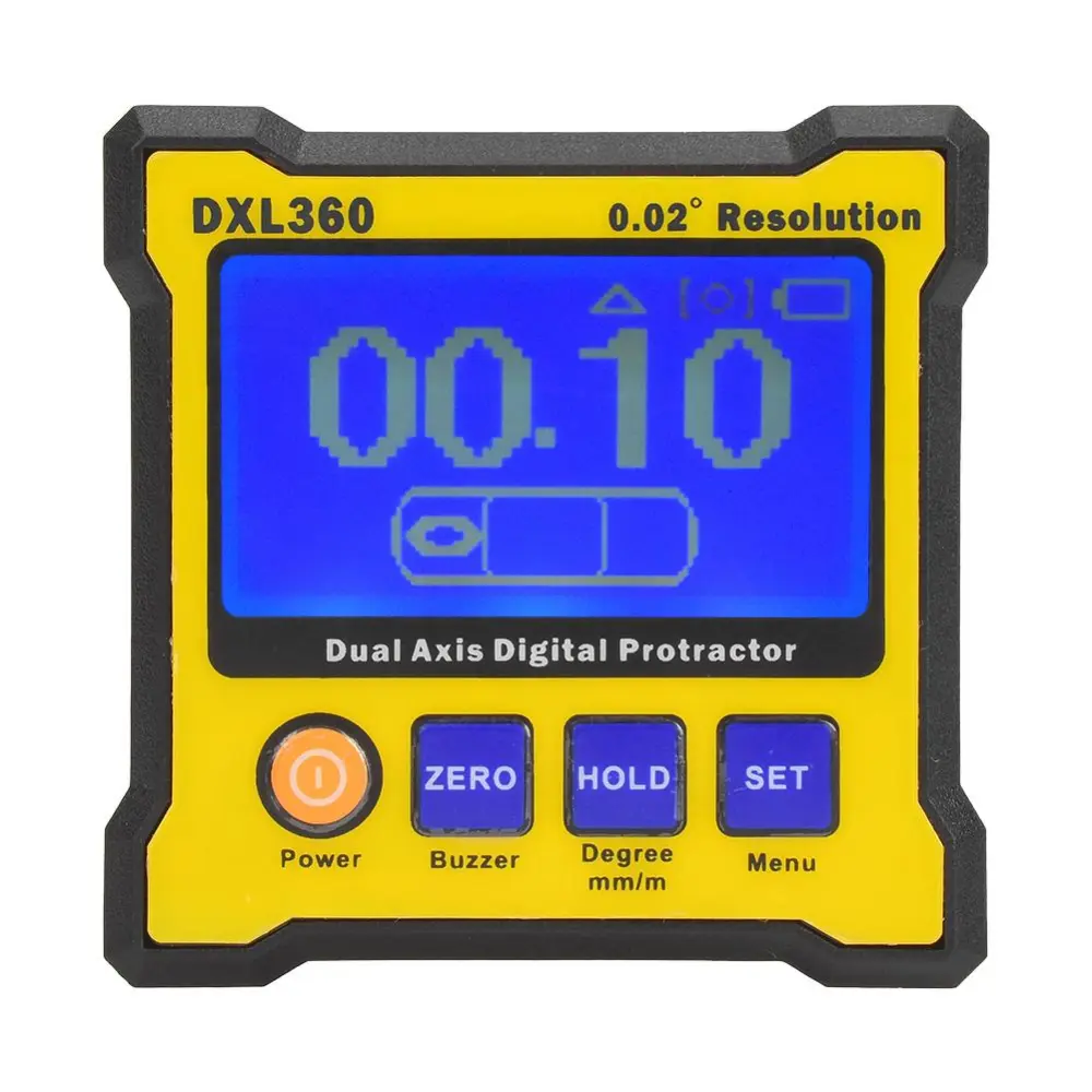 DXL360 Digital Inclinometer Meter Electronic Dual Axle Angle Protractor US Plug 100~240V