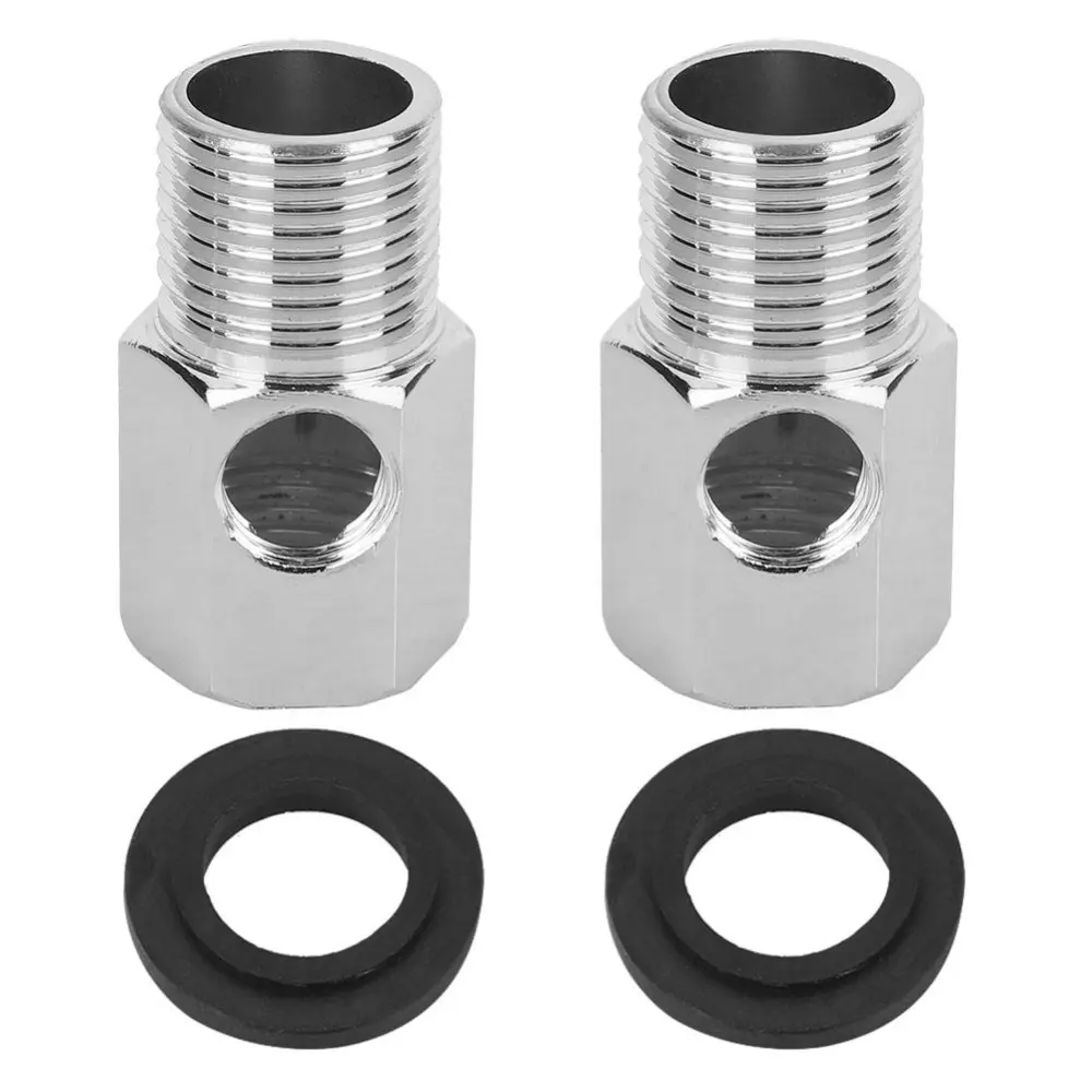 2Pcs G1/2in Zinc Alloy 3 Way Connector Fitting Accessories for Water Purifier Use