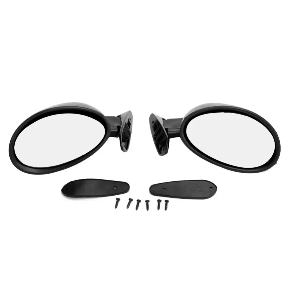 1 Pair Black Universal Side Door Rearview Mirror Vintage Car Modification Accessory