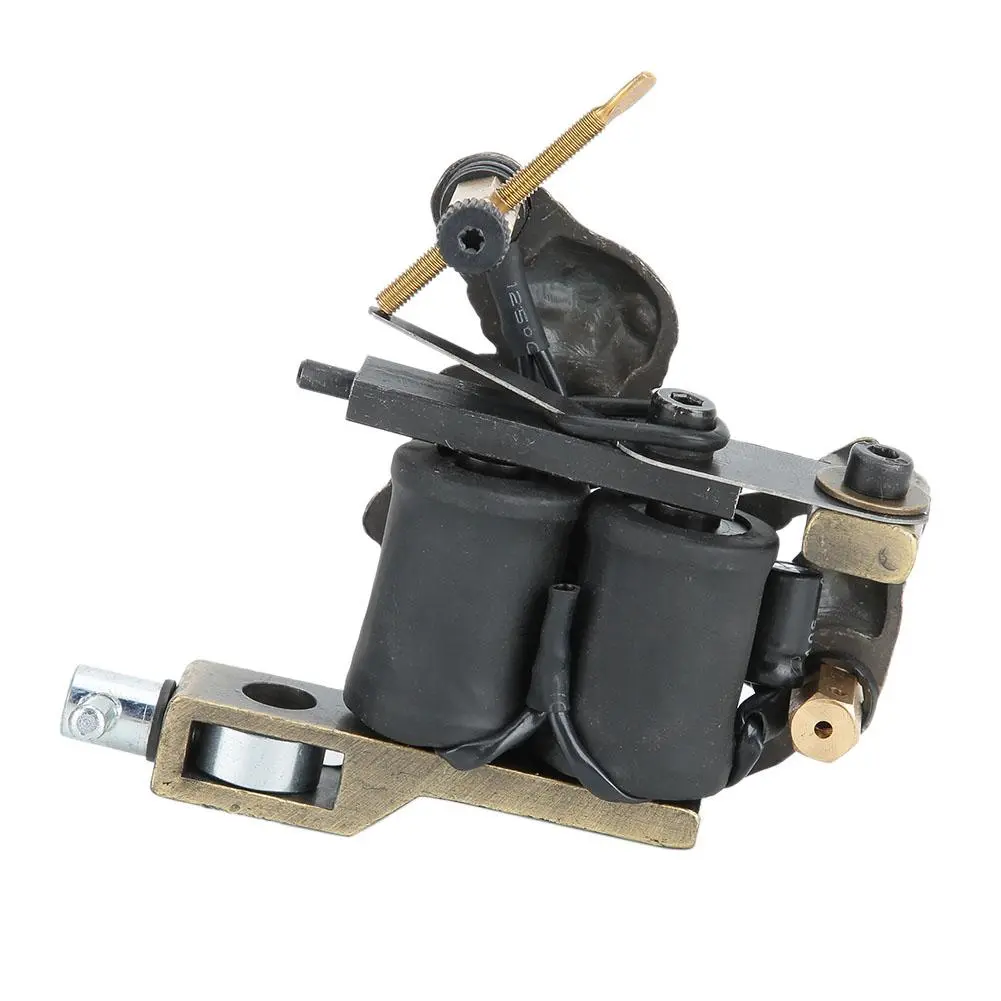 Skull Shape Coil Tattoo Machine Beauty Body Professional Liner Shader Tattoo Device Bronze (1101314-1)