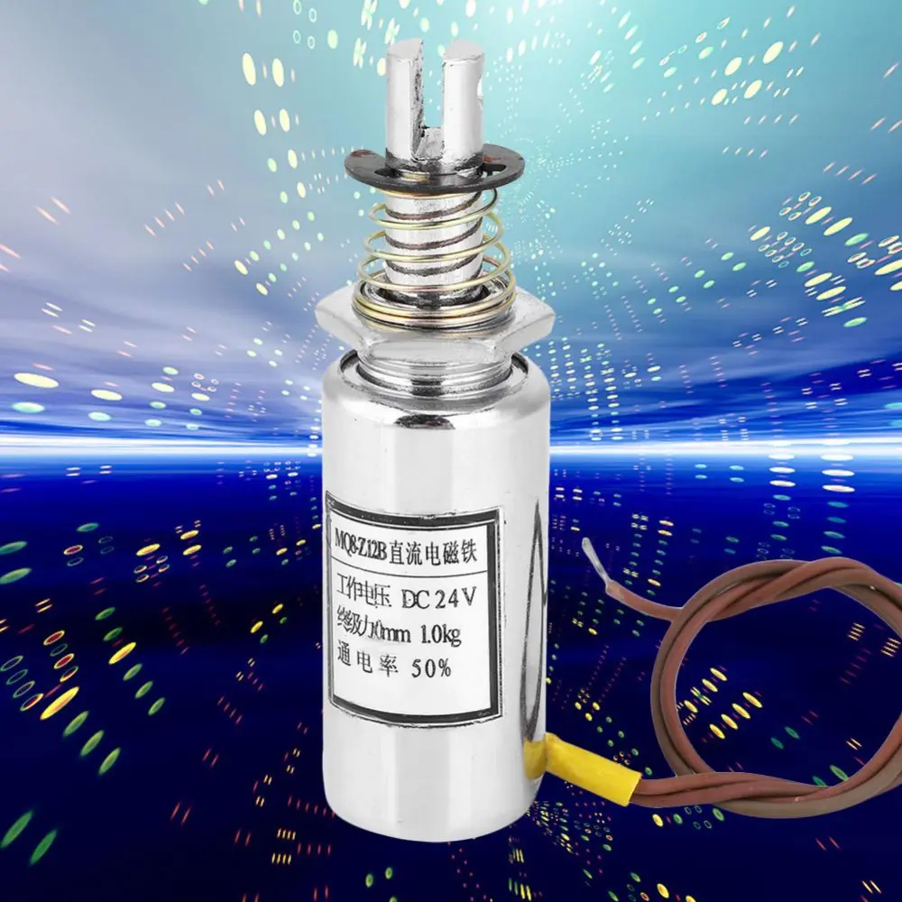 DC Solenoid Electromagnet Push Pull Type Cylindrical for Industrial Automation MQ8-Z12B 9.8N 24VDC