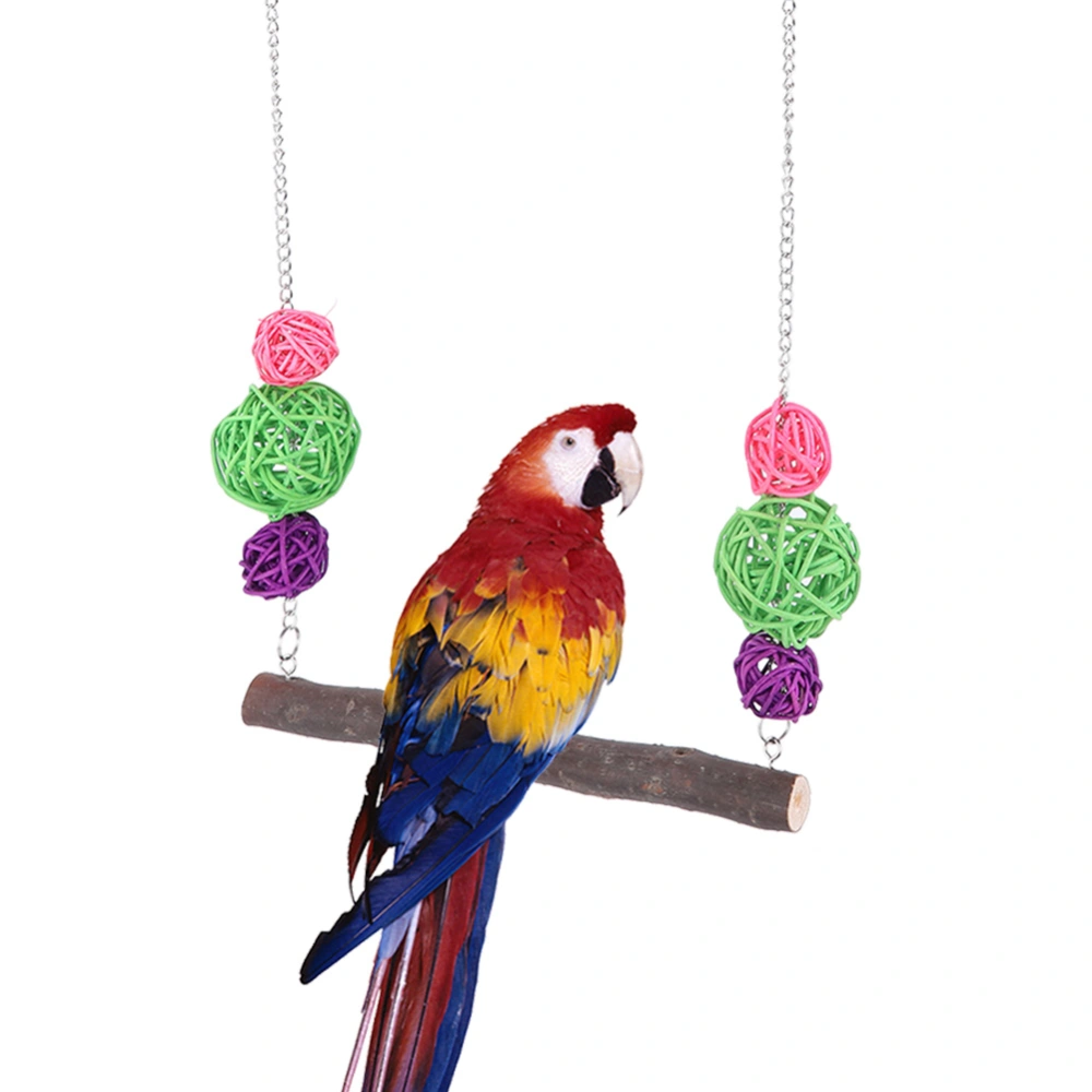 Pet Sepaktakraw Swing Perch Standing Pole Hanging Biting Chewing Playing Bird Toy Parrots Supplies Accessory