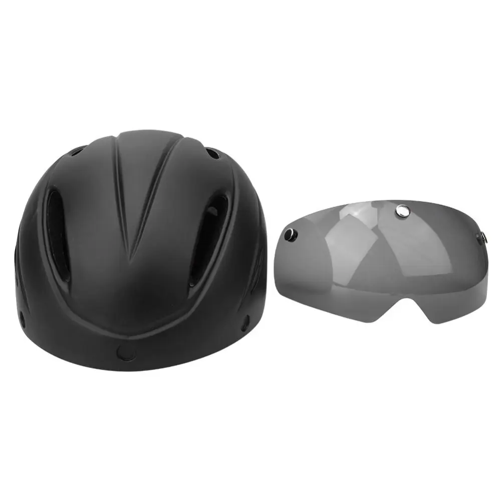 Mountain Bike Helmet with Magnetic Visor Accessory for Outdoor Cycling Sport(black )