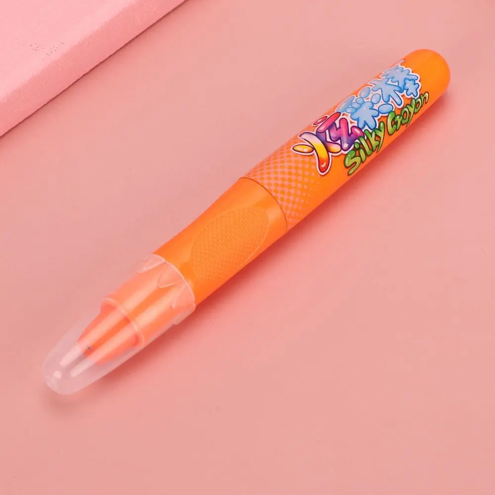 2pcs Portable Temporary Hair Dyeing Crayon Rotatable Hair Coloring Pen Styling Tool(Orange )