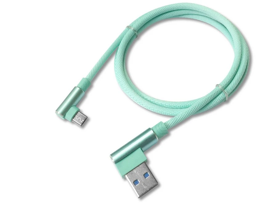 1m Double Elbow Type-C Data Cable 90 Degree Data Transmission Wire Phone Fast Charging Cord