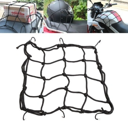 6 Hooks Hold Down Cargo Luggage Helmet Net Mesh for Motorcycle Motorbike ATVs