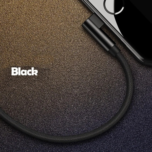 1m Double Elbow Data Cable Micro USB Cord 90 Degree Mobile Phone Fast Charging Line for Android