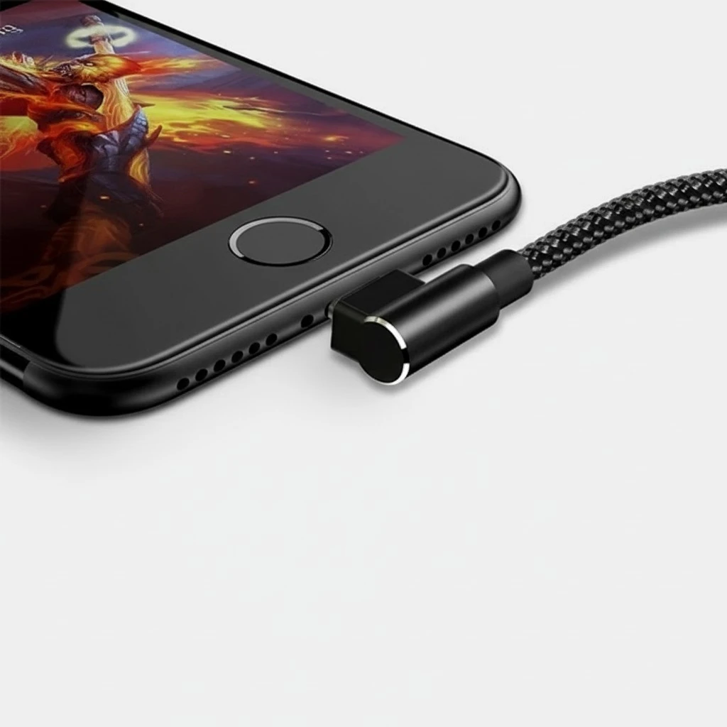 1m Double Elbow Data Cable Micro USB Cord 90 Degree Mobile Phone Fast Charging Line for Android