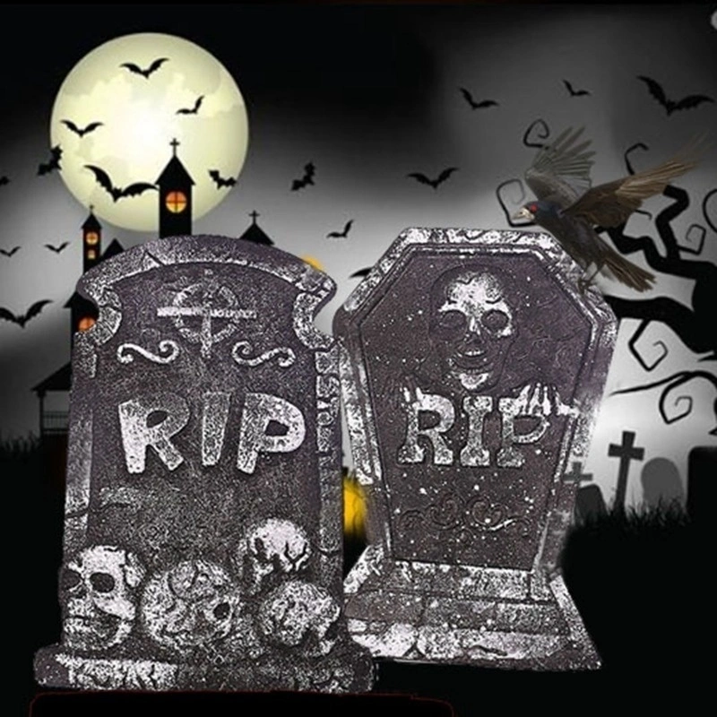 1Pcs Tombstones Halloween Props Haunted House Outdoor Indoor Spooky Decoration Randomly 38*26.5