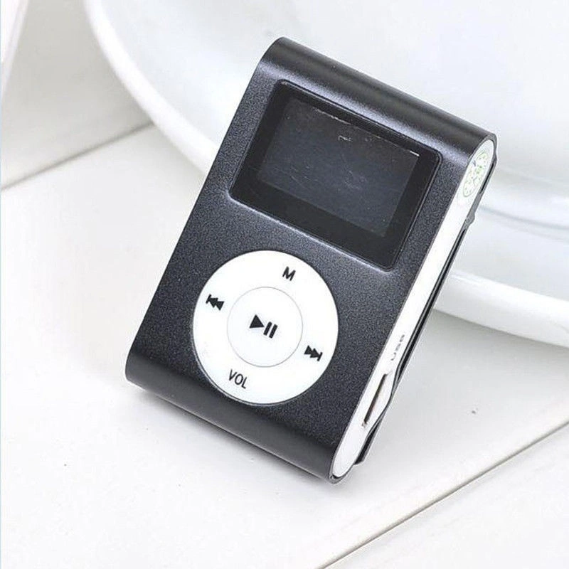 Mini USB MP3 Music Clip Player Mini LCD Screen Support 32GB Micro SD TF Card Recharge