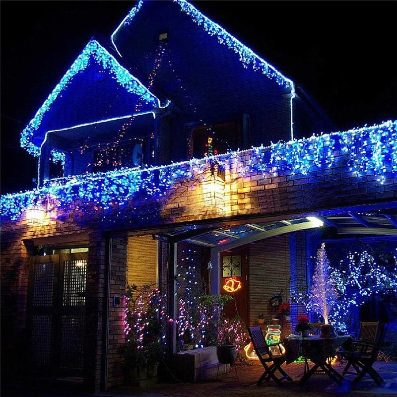 10m 100LED Fairy String Light Outdoor Waterproof Yard Decorative Lamp for Xmas Party (Blue EU)