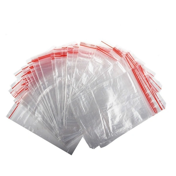100pcs Reusable PE Clear Self Sealing Zip Lock Bag Plastic Packaging Bags White Transparent