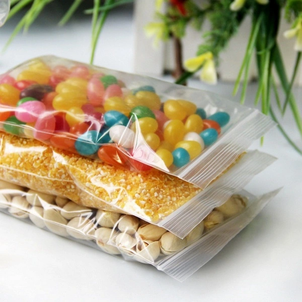100pcs Reusable PE Clear Self Sealing Zip Lock Bag Plastic Packaging Bags White Transparent