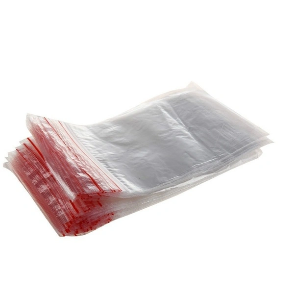 100pcs Reusable PE Clear Self Sealing Zip Lock Bag Plastic Packaging Bags White Transparent