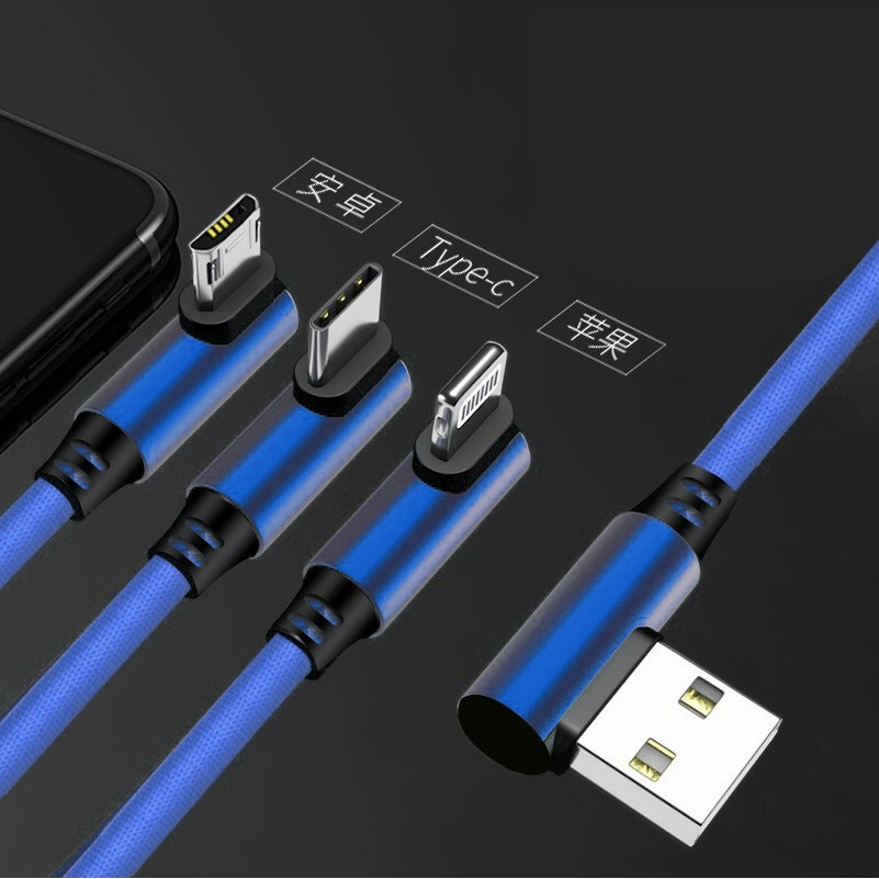 Double elbow data cable for Android