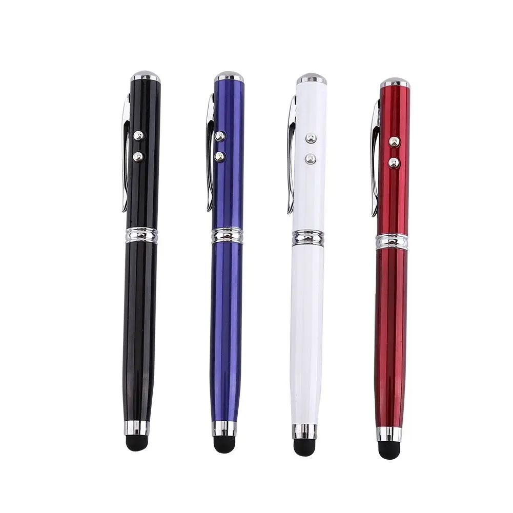 4 in 1 Pointer LED Torch Touch Screen Stylus Ball Pen For Tablet